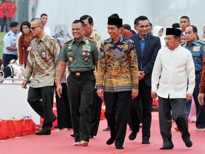 Jokowi-JK Hadiri Buka Puasa dan Syukuran HUT Bhayangkara ke-70 di Mabes Polri