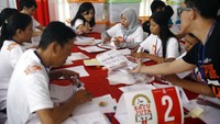 Mayoritas relawan yang ikut kegiatan hari ini berstatus mahasiswa.