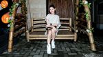 Millane Fernandez Cantik dengan Dress Lurik