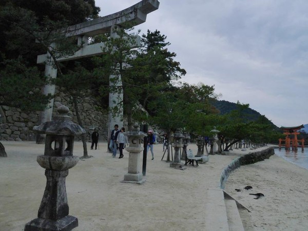 Kalau terus menyusuri pantai, traveler akan semakin dekat dengan torii terapung yang jadi atraksi utama di pulau. Gerbang kuil itu tampak berdiri gagah di atas laut (Kurnia/detikTravel) Kalau terus menyusuri pantai, traveler akan semakin dekat dengan torii terapung yang jadi atraksi utama di pulau. Gerbang kuil itu tampak berdiri gagah di atas laut (Kurnia/detikTravel)