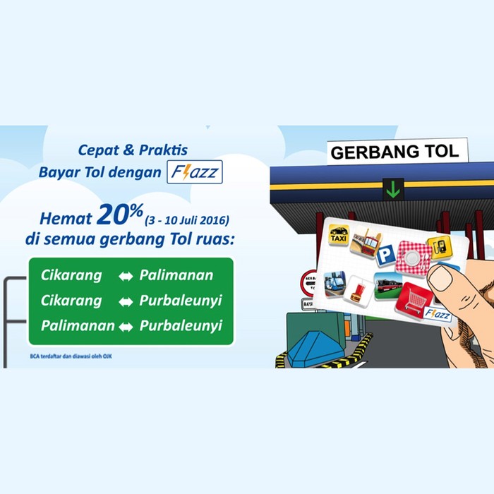 Mudik Makin Lengkap dengan Flazz, Diskon 20% Tol Cipali