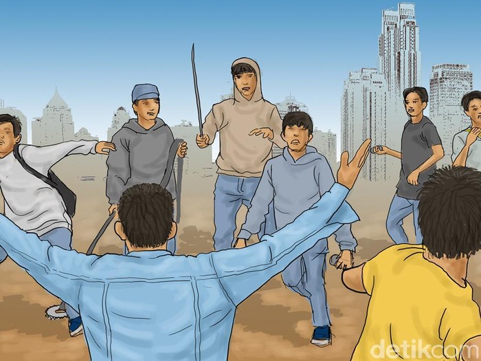 Ilustrasi tawuran