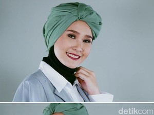 Tutorial Hijab dengan Headpiece untuk Lebaran