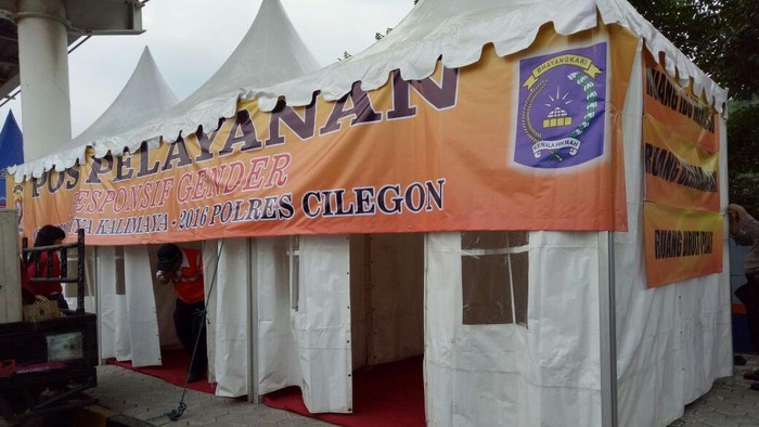 Polres Cilegon Buka Posko Khusus Pemudik yang Dilengkapi Tempat Bermain Anak