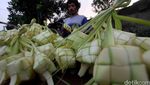 Penjual Ketupat Kebanjiran Pesanan