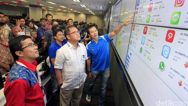 Menkominfo Rudiantara Tinjau Pusat Jaringan XL