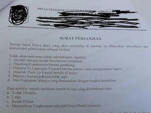 Perjanjian Sekolah dan Ortu: Soal Anak Manja, Hukuman Mendidik, dan Tak Buat Trauma