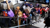 Jumlah kedatangan di Stasiun Senen terus meningkat jelang berakhirnya libur Lebaran.