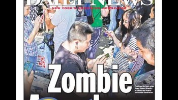 Bahkan ada media di Amerika Serikat yang memuat headline soal kegilaan gamer Pokemon Go. Foto: Istimewa
