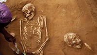 Temuan ini, yang dimulai pada 2013 dan akhirnya terungkap pada Minggu (10/07), kemungkinan akan dapat menjawab misteri abadi seputar asal-usul orang Filistin. Amir Cohen/Reuters/detikFoto