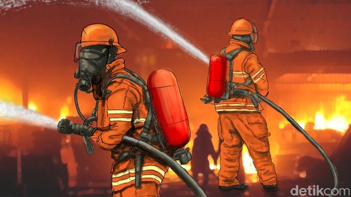 Ilustrasi Pemadam Kebakaran