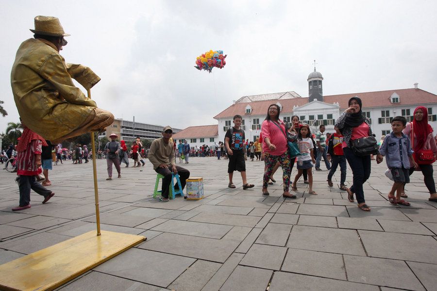 Wisatawan di Kota Tua Jakarta (Ari Saputra/detikTravel)