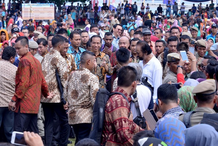 Jokowi, Ahok dan Tito Hadiri Halalbihalal Surya Paloh di Kepulauan Seribu