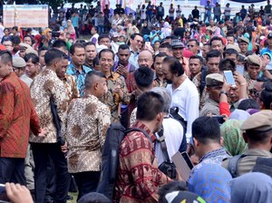Jokowi, Ahok dan Tito Hadiri Halalbihalal Surya Paloh di Kepulauan Seribu