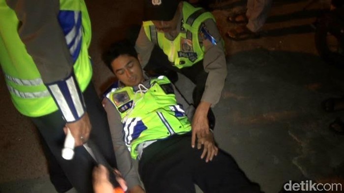 Seorang Polisi di Kediri Patah Kaki Ditabrak Pebalap Liar, Pelaku Diburu