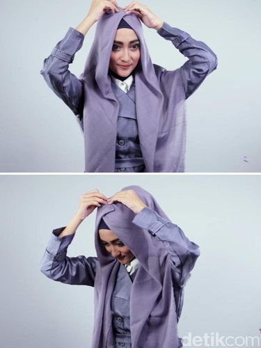  Tutorial Hijab Scarf Segi Empat Ala Hana Tajima yang Hits 