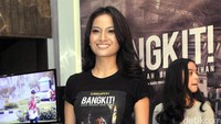 Acha saat ditemui di acara pemutaran perdana film Bangkit! di kawasan Senayan, Jakarta Pusat pada Senin (18/7/2016). Pool/Noel/detikFoto.