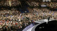 Para delegasi Konvensi Partai Republik mendengarkan pidato yang disampaikan Mike Pence. Brian Snyder/Reuters/detikFoto.