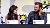 Justin Timberlake dan Anna Kendrick saat promosi film Trolls di California, Amerika Serikat, Kamis (21/7/2016). Kevin Winter/Getty Images/detikFoto.