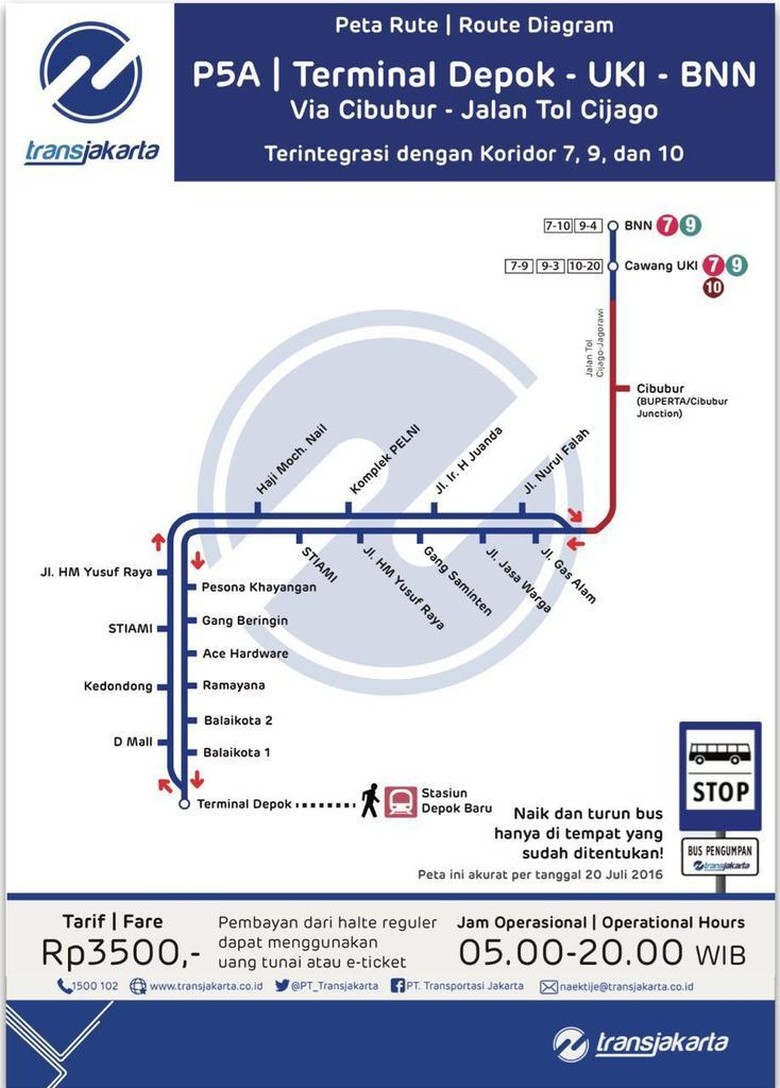 Bus Transj Rute Depok Uki Kini Lewat Cibubur