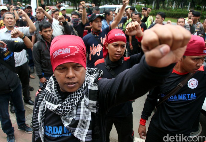 Usai Bertemu Perwakilan KPK, Massa KSPI Bubarkan Diri