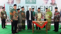 Dalam kesempatan itu juga dilakukan penandatanganan nota kesepahaman/MoU antara PBNU dengan KPK dan Kementerian Sosial. Istimewa