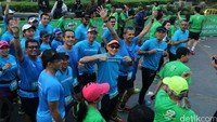 Sandiaga ikut bersama komunitas Jakarta Berlari.