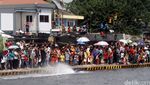 Aksi Prajurit TNI AL di HUT Kolinlamil ke-55