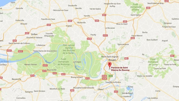 Dua Pria Bersenjata yang Sandera Pendeta di Gereja Prancis Ditembak