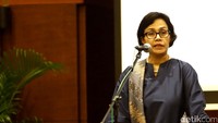 Sri Mulyani memberikan sambutan.