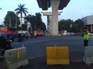Jelang Uji Coba Ganjil-Genap, Lalu Lintas Menuju Pusat Kota Ramai Lancar
