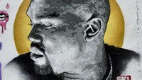 Serta Famous dari Kanye West. Mike Coppola/Getty Images/detikFoto.