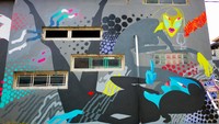 Permainan warna dari Kuro Neko. (dok. Bali Street Art Festival)