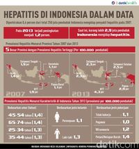 Infografis Kondisi Penyakit Hepatitis Di Indonesia