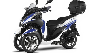 Skuter Roda Tiga Yamaha Tricity 125 Jadi Motor Polisi