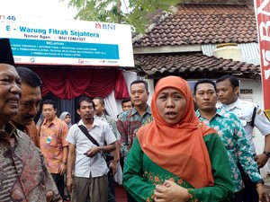 Mensos Luncurkan Layanan E-Warung KUBE-PKH di Mojokerto