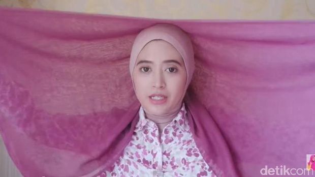 tutorial hijab pashmina natasha farani terbaru