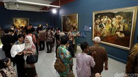 Puluhan koleksi lukisan Istana Kepresidenan dipamerkan di Galeri Nasional, Jakarta, Senin (01/08/2016).