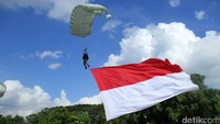 30 penerjun memeriahkan acara tersebut. Mereka berasal dari TNI (Kopassus, Kostrad dan Paskhas), atlet terjun payung FASI DIY, dan anggota Alumni Resimen Mahasiswa (Menwa) Mahakarta UGM.