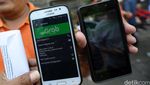 Pengemudi Online Demo di MGK Kemayoran