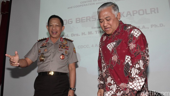 Din Syamsuddin Temui Kapolri Jenderal Tito di Mabes Polri
