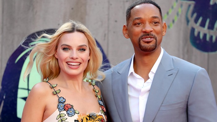 658996607BD00078_Suicide_Sq LONDON, ENGLAND - AUGUST 03: Margot Robbie and Will Smith attend the European Premiere of Suicide Squad at the Odeon Leicester Square on August 3, 2016 in London, England. (Photo by Chris Jackson/Getty Images)