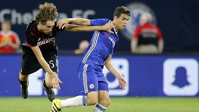 Oscar Dua Gol, Chelsea Kalahkan Milan 3-1
