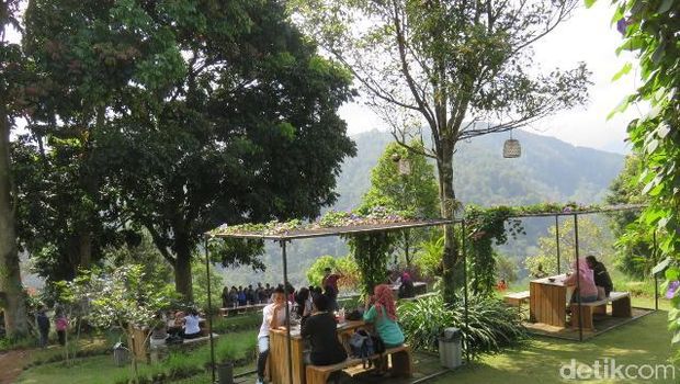 Cafe dengan pemandangan tebing yang indag di Dago Pakar Bandung