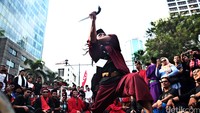 Ribuan pendekar Betawi ikut serta dalam acara tersebut.