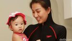 Cute! Putri Ruben Onsu dan Sarwendah Berbikini