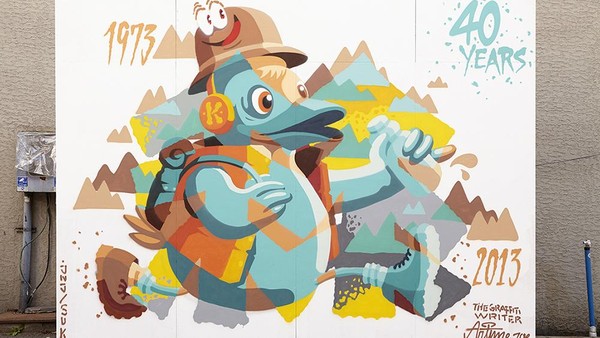 <i>Street Artist</i> Korea Artime Joe Akan Bikin Mural Bareng Dhado Wacky <i>Street Artist</i> Korea Artime Joe Akan Bikin Mural Bareng Dhado Wacky