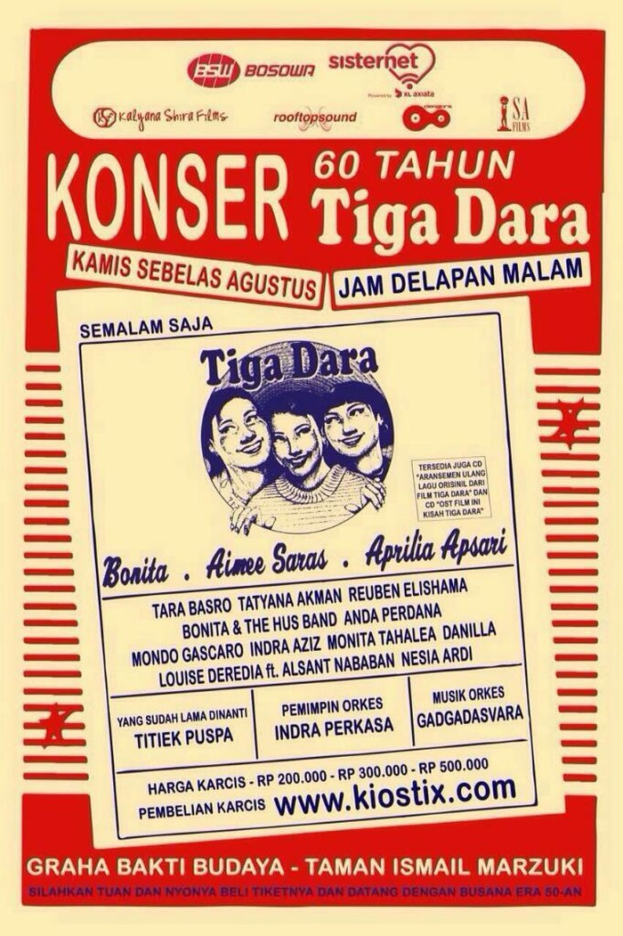 Senandung Soundtrack Asli Film Tiga Dara Mengalun Malam Ini