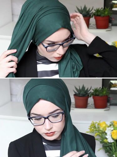 Tutorial Hijab Semi Turban untuk Wanita Berkacamata