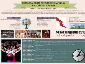 Cross Culture Festival 2016 di Surabaya Dimeriahkan Ratusan Delegasi Luar Negeri